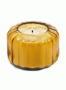 Стъклена соева свещ Падивакс Ripple - Златна жарава